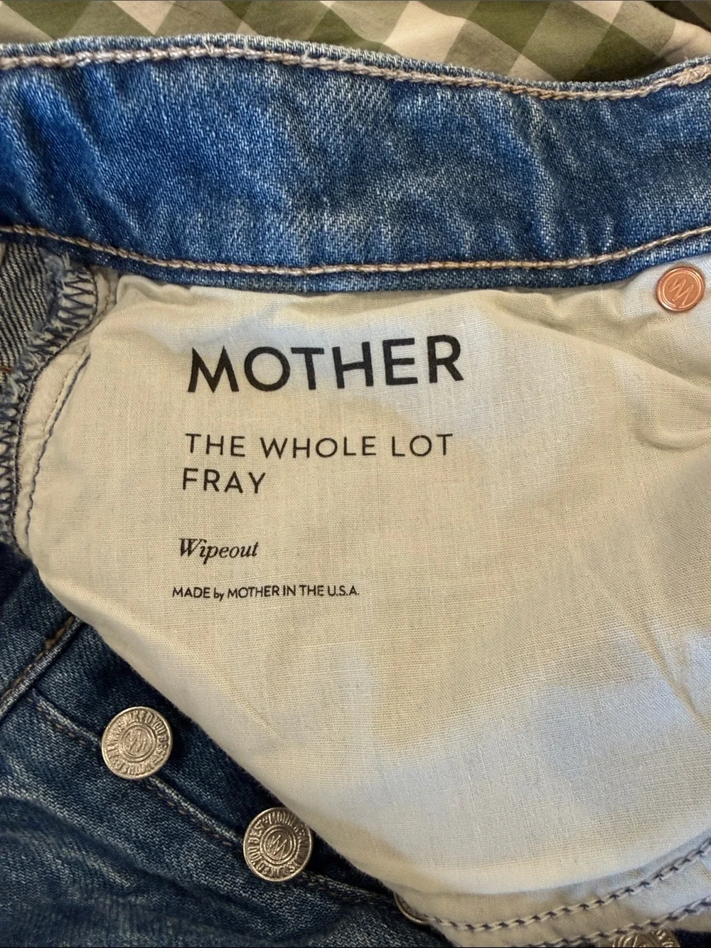 MOTHER The Whole Fray Denim Culotte Shorts